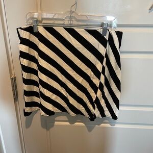 Striped Black and White Women's Skirt